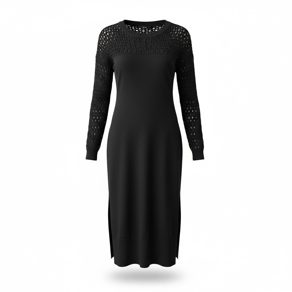 Annabelle Sweater Dress Black Size Medium - Picture 2 of 6